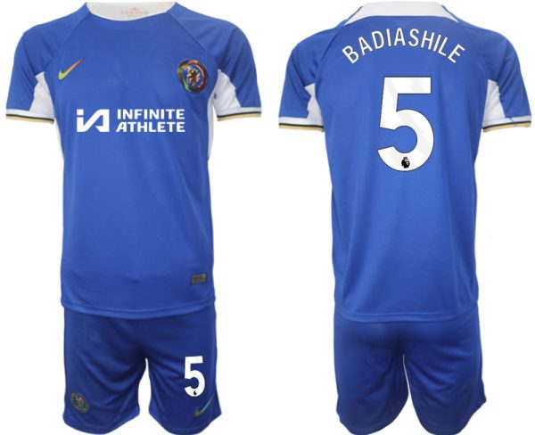 Benoit Badiashile #5 Chelsea Voetbalshirts Thuis tenue 2023-24 Korte Mouw (+ Korte broeken)
