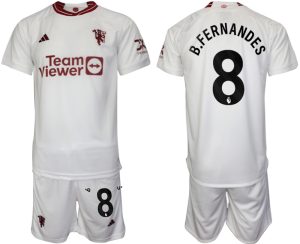 Bruno Fernandes #8 Manchester United Voetbalshirts Derde tenue 2023-24 Korte Mouw (+ Korte broeken)