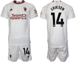 Christian Eriksen #14 Manchester United Voetbalshirts Derde tenue 2023-24 Korte Mouw (+ Korte broeken)