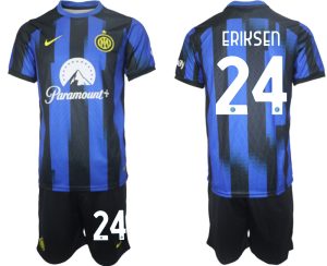 Christian Eriksen #24 Inter Milan Voetbalshirts Thuis tenue 2023-24 Korte Mouw (+ Korte broeken)