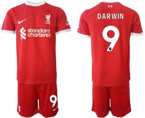 Darwin Nunez #9 Liverpool Voetbalshirts Thuis tenue 2023-24 Korte Mouw (+ Korte broeken)
