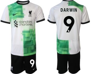 Darwin Nunez #9 Liverpool Voetbalshirts Uit tenue 2023-24 Korte Mouw (+ Korte broeken)