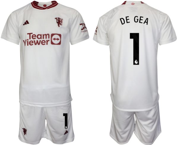 David de Gea #1 Manchester United Voetbalshirts Derde tenue 2023-24 Korte Mouw (+ Korte broeken)