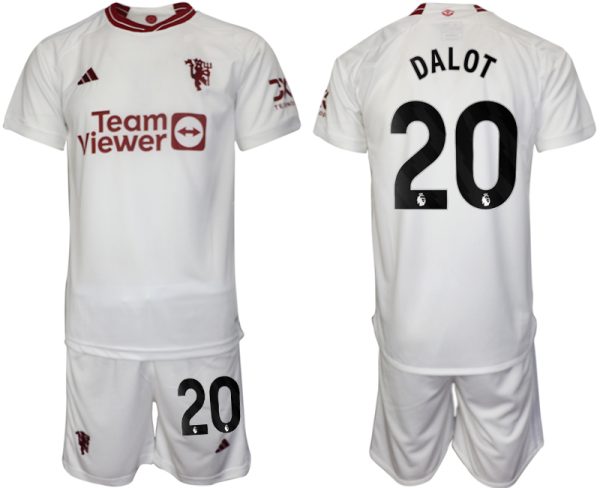 Diogo Dalot #20 Manchester United Voetbalshirts Derde tenue 2023-24 Korte Mouw (+ Korte broeken)