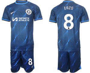 Enzo Fernández #8 Chelsea Voetbalshirts Uit tenue 2023-24 Korte Mouw (+ Korte broeken)
