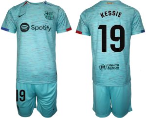 Franck Kessie #19 Barcelona Voetbalshirts Derde tenue 2023-24 Korte Mouw (+ Korte broeken)