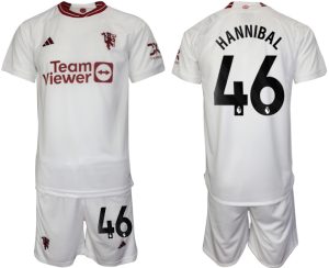 Hannibal Mejbri #46 Manchester United Voetbalshirts Derde tenue 2023-24 Korte Mouw (+ Korte broeken)