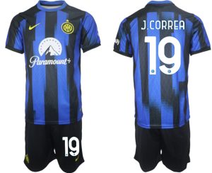 Joaquin Correa #19 Inter Milan Voetbalshirts Thuis tenue 2023-24 Korte Mouw (+ Korte broeken)