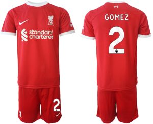 Joe Gomez #2 Liverpool Voetbalshirts Thuis tenue 2023-24 Korte Mouw (+ Korte broeken)