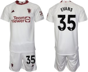 Jonny Evans #35 Manchester United Voetbalshirts Derde tenue 2023-24 Korte Mouw (+ Korte broeken)