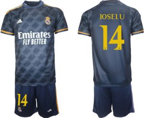 Joselu #14 Real Madrid Voetbalshirts Uit tenue 2023-24 Korte Mouw (+ Korte broeken)
