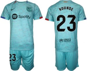 Jules Kounde #23 Barcelona Voetbalshirts Derde tenue 2023-24 Korte Mouw (+ Korte broeken)