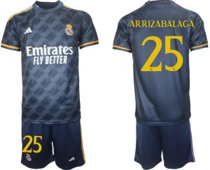 Kepa Arrizabalaga #25 Real Madrid Voetbalshirts Uit tenue 2023-24 Korte Mouw (+ Korte broeken)