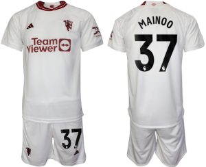 Kobbie Mainoo #37 Manchester United Voetbalshirts Derde tenue 2023-24 Korte Mouw (+ Korte broeken)