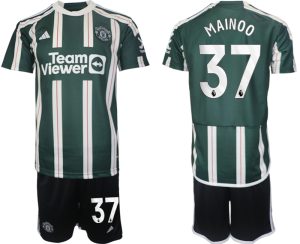 Kobbie Mainoo #37 Manchester United Voetbalshirts Uit tenue 2023-24 Korte Mouw (+ Korte broeken)