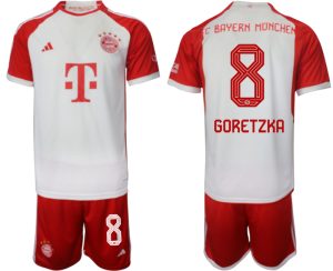 Leon Goretzka #8 Bayern Munich Voetbalshirts Thuis tenue 2023-24 Korte Mouw (+ Korte broeken)