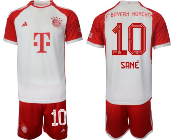 Leroy Sane #10 Bayern Munich Voetbalshirts Thuis tenue 2023-24 Korte Mouw (+ Korte broeken)