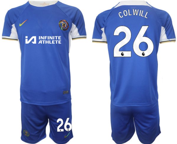 Levi Colwill #26 Chelsea Voetbalshirts Thuis tenue 2023-24 Korte Mouw (+ Korte broeken)