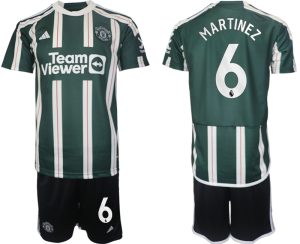 Lisandro Martinez #6 Manchester United Voetbalshirts Uit tenue 2023-24 Korte Mouw (+ Korte broeken)