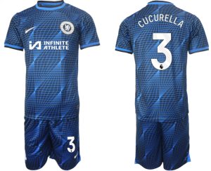 Marc Cucurella #3 Chelsea Voetbalshirts Uit tenue 2023-24 Korte Mouw (+ Korte broeken)
