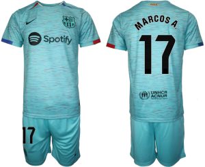 Marcos Alonso #17 Barcelona Voetbalshirts Derde tenue 2023-24 Korte Mouw (+ Korte broeken)