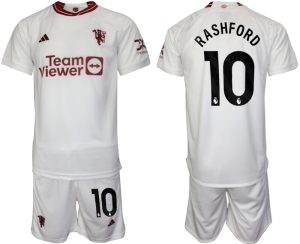 Marcus Rashford #10 Manchester United Voetbalshirts Derde tenue 2023-24 Korte Mouw (+ Korte broeken)