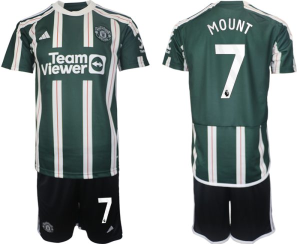 Mason Mount #7 Manchester United Voetbalshirts Uit tenue 2023-24 Korte Mouw (+ Korte broeken)