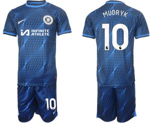 Mykhailo Mudryk #10 Chelsea Voetbalshirts Uit tenue 2023-24 Korte Mouw (+ Korte broeken)