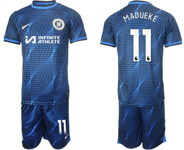 Noni Madueke #11 Chelsea Voetbalshirts Uit tenue 2023-24 Korte Mouw (+ Korte broeken)