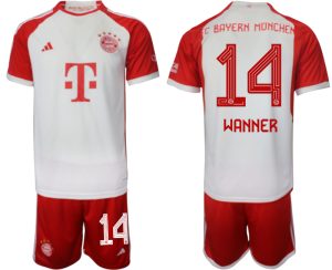 Paul Wanner #14 Bayern Munich Voetbalshirts Thuis tenue 2023-24 Korte Mouw (+ Korte broeken)
