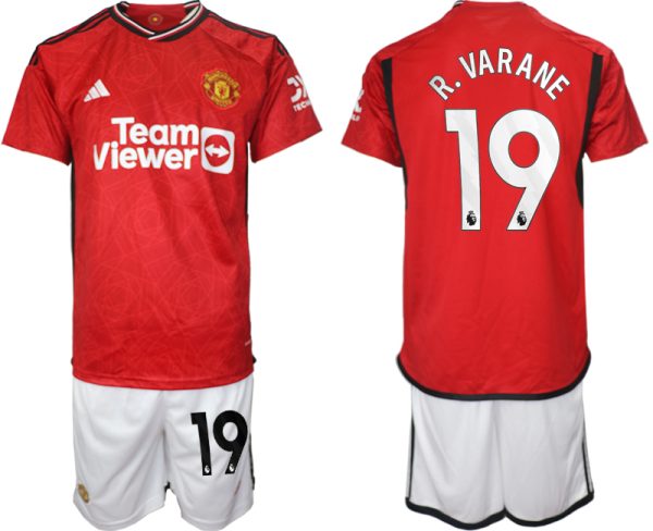 Raphael Varane #19 Manchester United Voetbalshirts Thuis tenue 2023-24 Korte Mouw (+ Korte broeken)