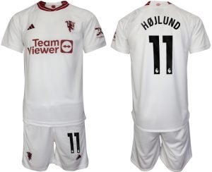 Rasmus Hojlund #11 Manchester United Voetbalshirts Derde tenue 2023-24 Korte Mouw (+ Korte broeken)