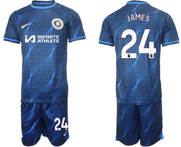 Reece James #24 Chelsea Voetbalshirts Uit tenue 2023-24 Korte Mouw (+ Korte broeken)