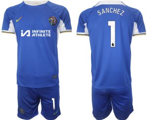 Robert Sanchez #1 Chelsea Voetbalshirts Thuis tenue 2023-24 Korte Mouw (+ Korte broeken)