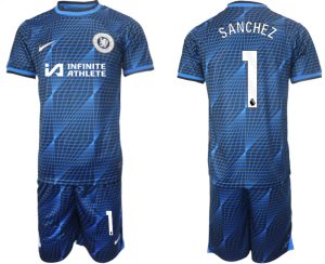 Robert Sanchez #1 Chelsea Voetbalshirts Uit tenue 2023-24 Korte Mouw (+ Korte broeken)