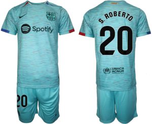 Sergi Roberto #20 Barcelona Voetbalshirts Derde tenue 2023-24 Korte Mouw (+ Korte broeken)