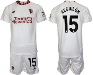 Sergio Reguilon #15 Manchester United Voetbalshirts Derde tenue 2023-24 Korte Mouw (+ Korte broeken)