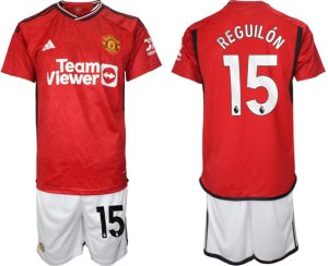 Sergio Reguilon #15 Manchester United Voetbalshirts Thuis tenue 2023-24 Korte Mouw (+ Korte broeken)