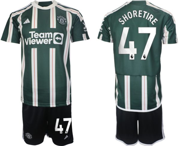 Shola Shoretire #47 Manchester United Voetbalshirts Uit tenue 2023-24 Korte Mouw (+ Korte broeken)