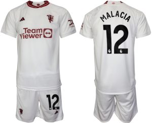 Tyrell Malacia #12 Manchester United Voetbalshirts Derde tenue 2023-24 Korte Mouw (+ Korte broeken)