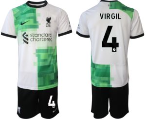 Virgil van Dijk #4 Liverpool Voetbalshirts Uit tenue 2023-24 Korte Mouw (+ Korte broeken)