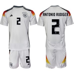 Duitsland EK 2024 Voetbalshirts 2024/25 Antonio Rudiger #2 Thuisshirt Korte Mouw (+ Korte broeken)