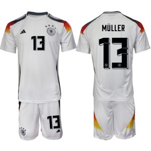 Duitsland EK 2024 Voetbalshirts 2024/25 Thomas Muller #13 Thuisshirt Korte Mouw (+ Korte broeken)
