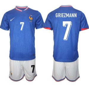 Frankrijk EK 2024 Voetbalshirts 2024/25 Antoine Griezmann #7 Thuisshirt Korte Mouw (+ Korte broeken)