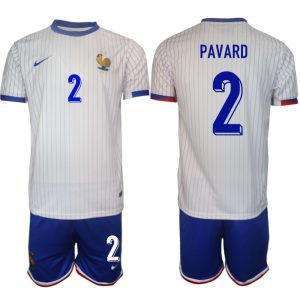 Frankrijk EK 2024 Voetbalshirts 2024/25 Benjamin Pavard #2 Uitshirt Korte Mouw (+ Korte broeken)