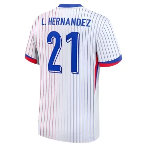 Frankrijk EK 2024 Voetbalshirts 2024/25 Lucas Hernandez #21 Uitshirt Korte Mouw