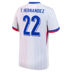 Frankrijk EK 2024 Voetbalshirts 2024/25 Theo Hernandez #22 Uitshirt Korte Mouw