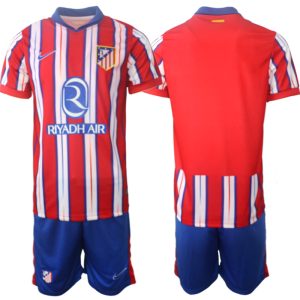 Goedkope Atletico Madrid Voetbalshirts 2024/25 Thuisshirt Korte Mouw (+ Korte broeken) Online Kopen