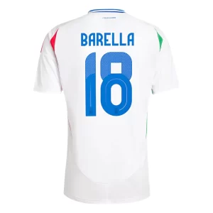 Italië EK 2024 Voetbalshirts 2024/25 Nicolo Barella #18 Uitshirt Korte Mouw