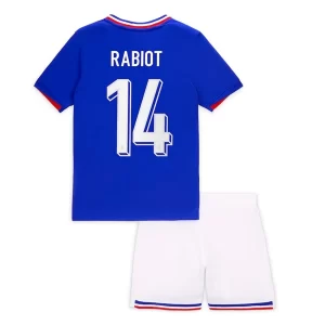Kids Frankrijk EK 2024 Voetbalshirts 2024/25 Adrien Rabiot #14 Thuisshirt Korte Mouw (+ Korte broeken)